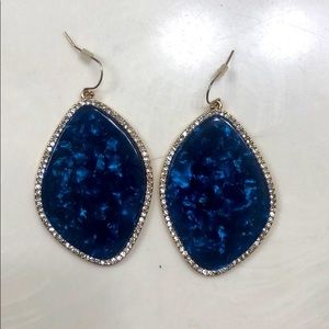 Royal blue statement earrings